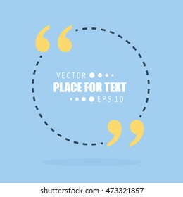 Abstract concept vector empty speech square quote text bubble. For web and mobile app isolated on background, illustration template design, creative presentation, business infographic social media.