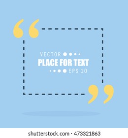 Abstract concept vector empty speech square quote text bubble. For web and mobile app isolated on background, illustration template design, creative presentation, business infographic social media.