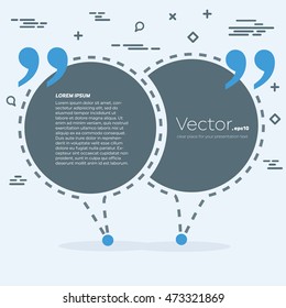 Abstract concept vector empty speech square quote text bubble. For web and mobile app isolated on background, illustration template design, creative presentation, business infographic social media.