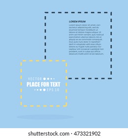 Abstract concept vector empty speech square quote text bubble. For web and mobile app isolated on background, illustration template design, creative presentation, business infographic social media.