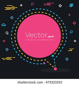 Abstract concept vector empty speech square quote text bubble. For web and mobile app isolated on background, illustration template design, creative presentation, business infographic social media.