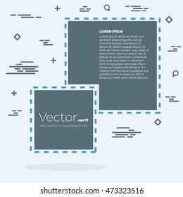 Abstract concept vector empty speech square quote text bubble. For web and mobile app isolated on background, illustration template design, creative presentation, business infographic social media.