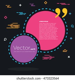Abstract concept vector empty speech square quote text bubble. For web and mobile app isolated on background, illustration template design, creative presentation, business infographic social media.