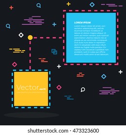Abstract concept vector empty speech square quote text bubble. For web and mobile app isolated on background, illustration template design, creative presentation, business infographic social media.