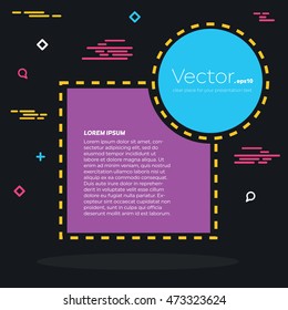 Abstract concept vector empty speech square quote text bubble. For web and mobile app isolated on background, illustration template design, creative presentation, business infographic social media.