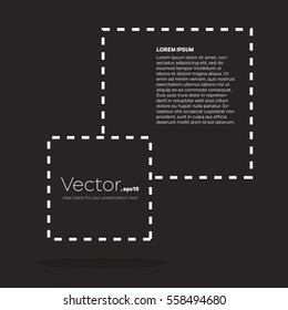 Abstract concept vector empty speech square quote text bubble. For web and mobile app isolated on background, illustration template design, creative presentation, business infographic social media.