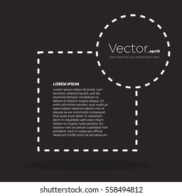 Abstract concept vector empty speech square quote text bubble. For web and mobile app isolated on background, illustration template design, creative presentation, business infographic social media.