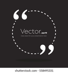 Abstract concept vector empty speech square quote text bubble. For web and mobile app isolated on background, illustration template design, creative presentation, business infographic social media.
