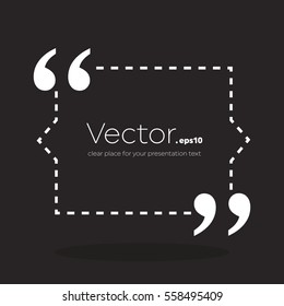 Abstract concept vector empty speech square quote text bubble. For web and mobile app isolated on background, illustration template design, creative presentation, business infographic social media.