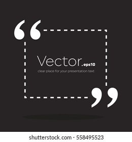 Abstract concept vector empty speech square quote text bubble. For web and mobile app isolated on background, illustration template design, creative presentation, business infographic social media.