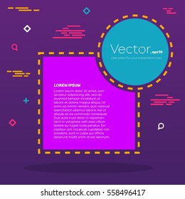 Abstract concept vector empty speech square quote text bubble. For web and mobile app isolated on background, illustration template design, creative presentation, business infographic social media.