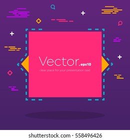 Abstract concept vector empty speech square quote text bubble. For web and mobile app isolated on background, illustration template design, creative presentation, business infographic social media.