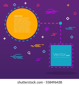 Abstract concept vector empty speech square quote text bubble. For web and mobile app isolated on background, illustration template design, creative presentation, business infographic social media.