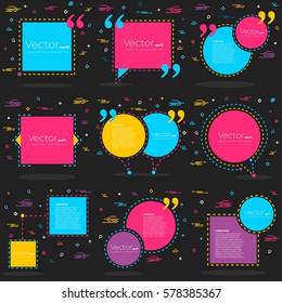 Abstract concept vector empty speech square quote text bubble. For web and mobile app isolated on background, illustration template design, creative presentation, business infographic social media.