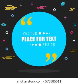 Abstract concept vector empty speech square quote text bubble. For web and mobile app isolated on background, illustration template design, creative presentation, business infographic social media.