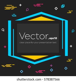 Abstract concept vector empty speech square quote text bubble. For web and mobile app isolated on background, illustration template design, creative presentation, business infographic social media.