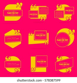 Abstract concept vector empty speech square quote text bubble. For web and mobile app isolated on background, illustration template design, creative presentation, business infographic social media.