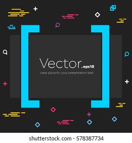 Abstract concept vector empty speech square quote text bubble. For web and mobile app isolated on background, illustration template design, creative presentation, business infographic social media.