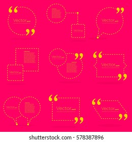 Abstract concept vector empty speech square quote text bubble. For web and mobile app isolated on background, illustration template design, creative presentation, business infographic social media.