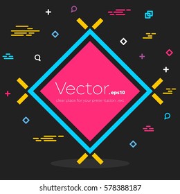 Abstract concept vector empty speech square quote text bubble. For web and mobile app isolated on background, illustration template design, creative presentation, business infographic social media.