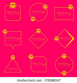 Abstract concept vector empty speech square quote text bubble. For web and mobile app isolated on background, illustration template design, creative presentation, business infographic social media.