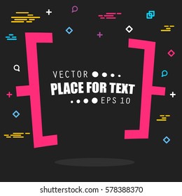 Abstract concept vector empty speech square quote text bubble. For web and mobile app isolated on background, illustration template design, creative presentation, business infographic social media.