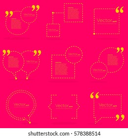 Abstract concept vector empty speech square quote text bubble. For web and mobile app isolated on background, illustration template design, creative presentation, business infographic social media.