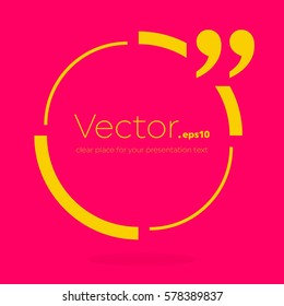 Abstract concept vector empty speech square quote text bubble. For web and mobile app isolated on background, illustration template design, creative presentation, business infographic social media.