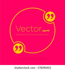 Abstract concept vector empty speech square quote text bubble. For web and mobile app isolated on background, illustration template design, creative presentation, business infographic social media.