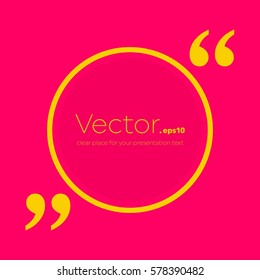 Abstract concept vector empty speech square quote text bubble. For web and mobile app isolated on background, illustration template design, creative presentation, business infographic social media.