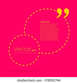 Abstract concept vector empty speech square quote text bubble. For web and mobile app isolated on background, illustration template design, creative presentation, business infographic social media.