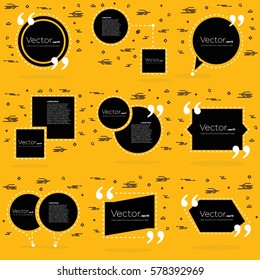 Abstract concept vector empty speech square quote text bubble. For web and mobile app isolated on background, illustration template design, creative presentation, business infographic social media.