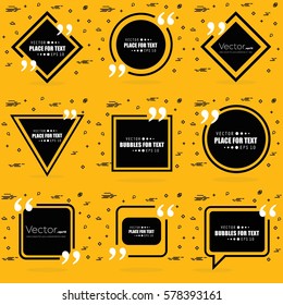 Abstract concept vector empty speech square quote text bubble. For web and mobile app isolated on background, illustration template design, creative presentation, business infographic social media.