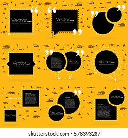 Abstract concept vector empty speech square quote text bubble. For web and mobile app isolated on background, illustration template design, creative presentation, business infographic social media.
