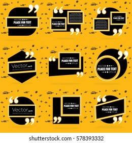 Abstract concept vector empty speech square quote text bubble. For web and mobile app isolated on background, illustration template design, creative presentation, business infographic social media.