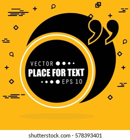 Abstract concept vector empty speech square quote text bubble. For web and mobile app isolated on background, illustration template design, creative presentation, business infographic social media.