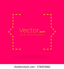 Abstract concept vector empty speech square quote text bubble. For web and mobile app isolated on background, illustration template design, creative presentation, business infographic social media.