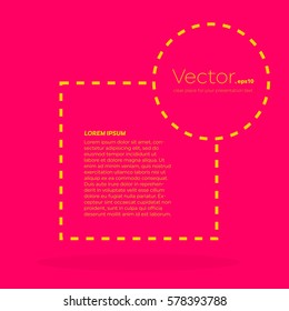 Abstract concept vector empty speech square quote text bubble. For web and mobile app isolated on background, illustration template design, creative presentation, business infographic social media.