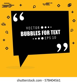 Abstract concept vector empty speech square quote text bubble. For web and mobile app isolated on background, illustration template design, creative presentation, business infographic social media.