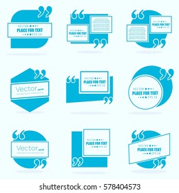 Abstract concept vector empty speech square quote text bubble. For web and mobile app isolated on background, illustration template design, creative presentation, business infographic social media.