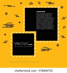 Abstract concept vector empty speech square quote text bubble. For web and mobile app isolated on background, illustration template design, creative presentation, business infographic social media.