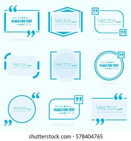 Abstract concept vector empty speech square quote text bubble. For web and mobile app isolated on background, illustration template design, creative presentation, business infographic social media.