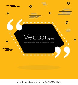 Abstract concept vector empty speech square quote text bubble. For web and mobile app isolated on background, illustration template design, creative presentation, business infographic social media.
