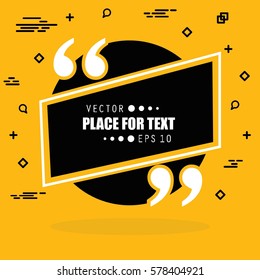 Abstract concept vector empty speech square quote text bubble. For web and mobile app isolated on background, illustration template design, creative presentation, business infographic social media.