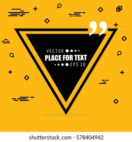 Abstract concept vector empty speech square quote text bubble. For web and mobile app isolated on background, illustration template design, creative presentation, business infographic social media.