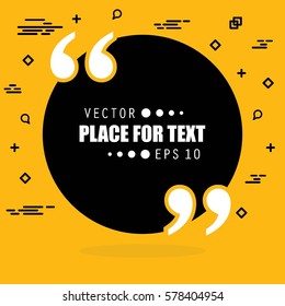 Abstract concept vector empty speech square quote text bubble. For web and mobile app isolated on background, illustration template design, creative presentation, business infographic social media.