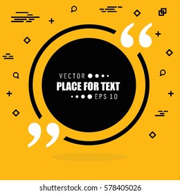 Abstract concept vector empty speech square quote text bubble. For web and mobile app isolated on background, illustration template design, creative presentation, business infographic social media.