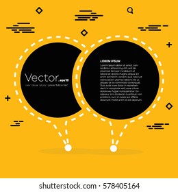 Abstract concept vector empty speech square quote text bubble. For web and mobile app isolated on background, illustration template design, creative presentation, business infographic social media.