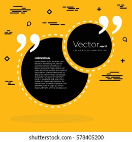 Abstract concept vector empty speech square quote text bubble. For web and mobile app isolated on background, illustration template design, creative presentation, business infographic social media.