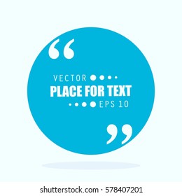 Abstract concept vector empty speech square quote text bubble. For web and mobile app isolated on background, illustration template design, creative presentation, business infographic social media.
